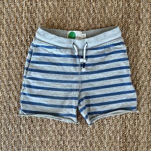 Mini Boden striped knit jersey shorts, size 5